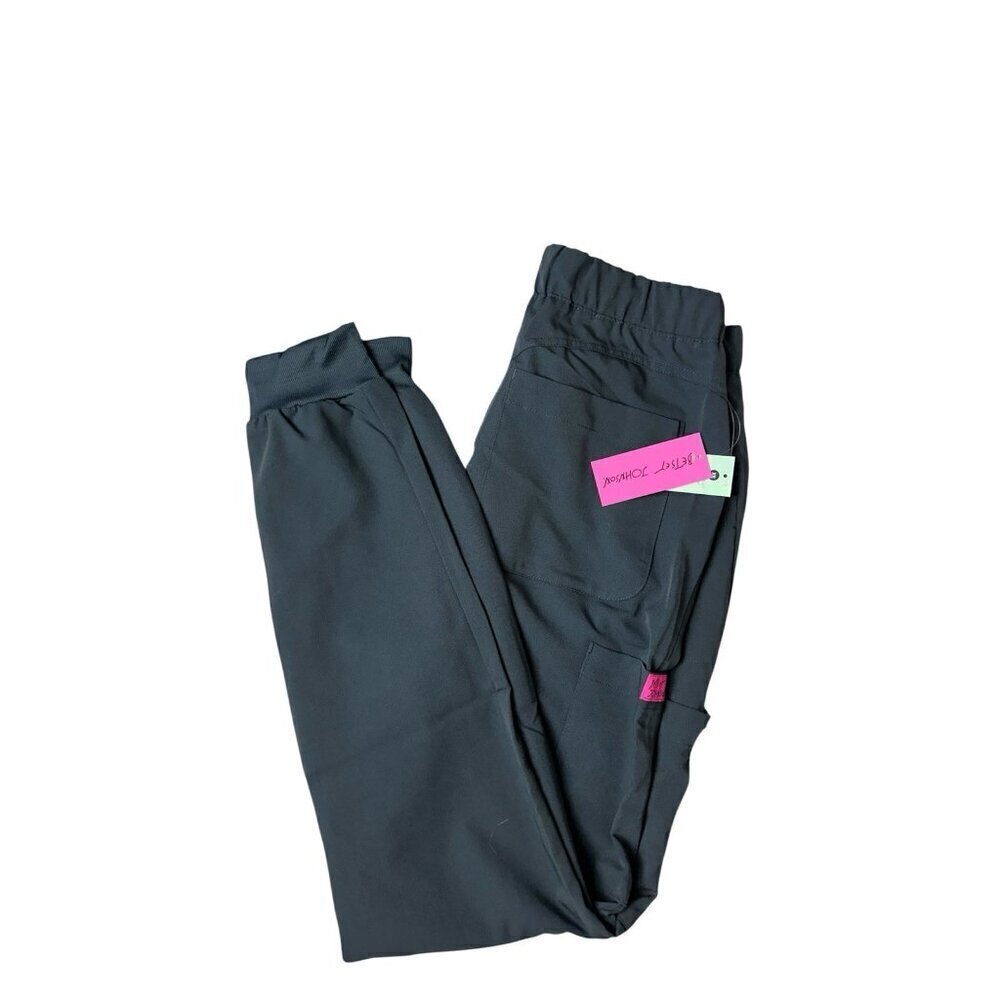 Betsey Johnson Aster Women's 6-Pocket Jogger Scrub Pants XS Tall New Charcoal